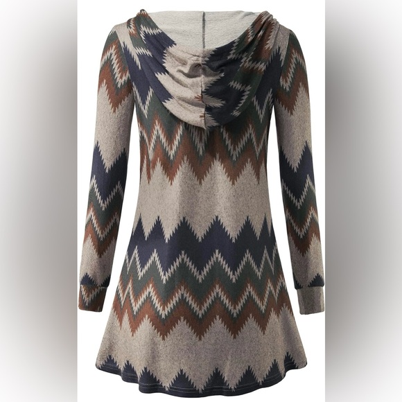 Miusey Womens Zip Up Long Hoodie Jacket Lightweight Tunic Sweatshirt - Picture 2 of 5